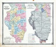 Illinois Political Map, Geological and Climate Map, La Salle County 1876